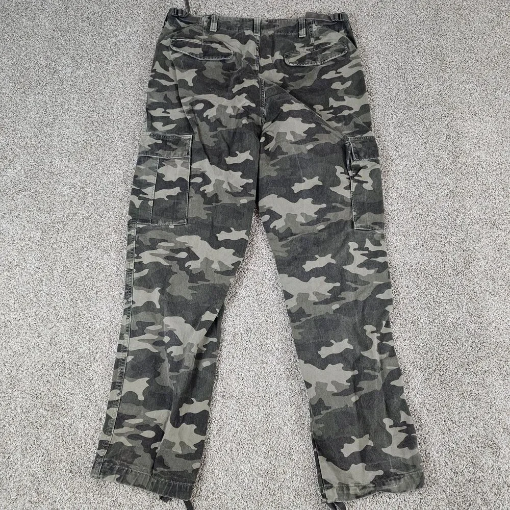 Banana Republic Cargo Pants Mens 36x32 Green Woodland Camo Military Utility M81